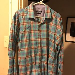 XL dress Shirt light blue plad